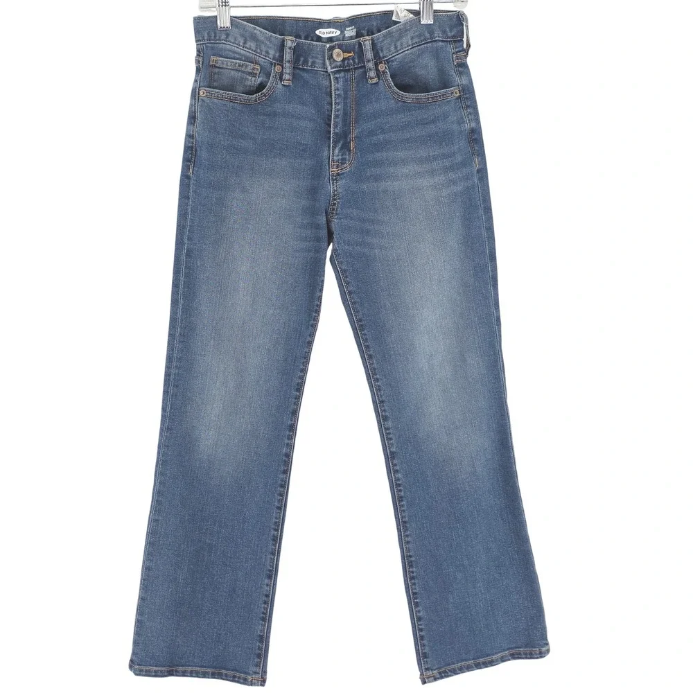 Old Navy Bootcut Jeans Kid 12 Plus Blue Built-In Tough Flex Stretch Indie Sleaze